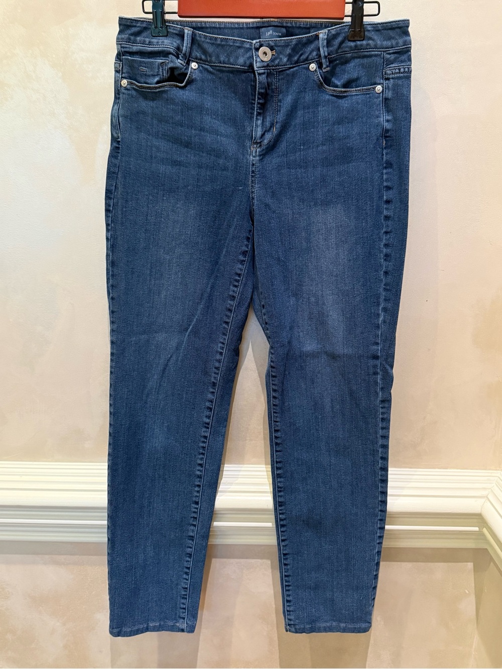 J. Jill Straight Leg Jeans in Dark Blue Denim